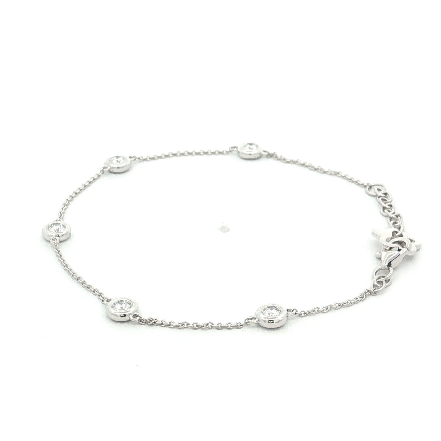 .30 Diamonds By The Yard Bracelet 14k White Gold