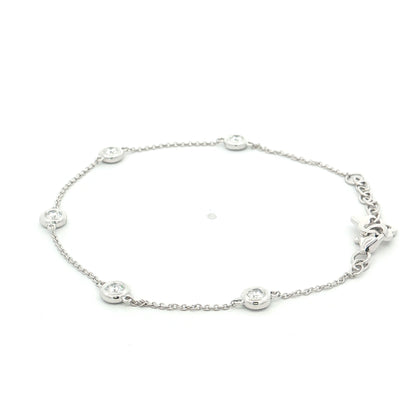 .30 Diamonds By The Yard Bracelet 14k White Gold