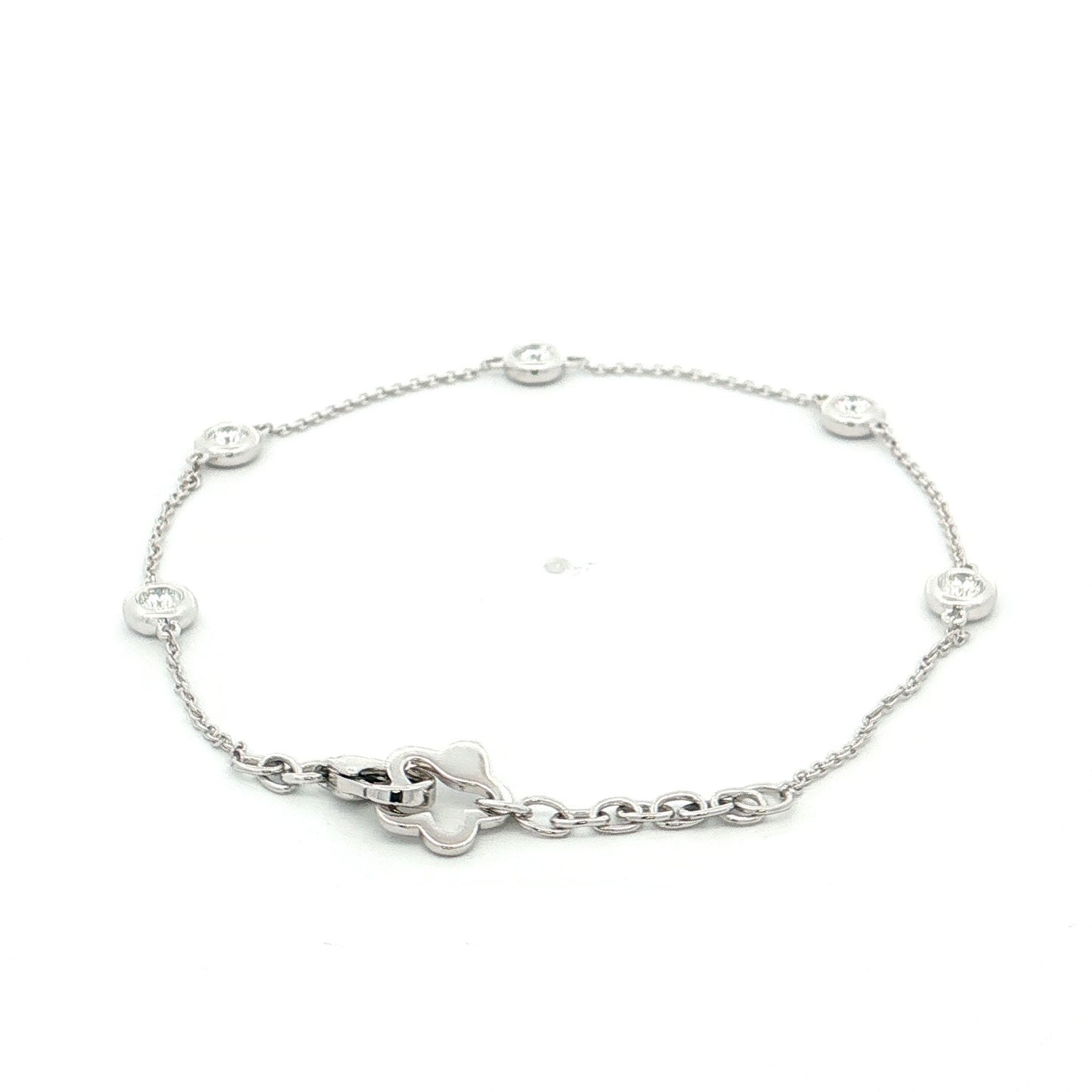 .30 Diamonds By The Yard Bracelet 14k White Gold