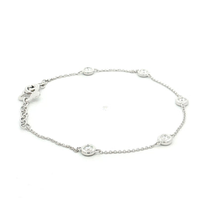 .30 Diamonds By The Yard Bracelet 14k White Gold