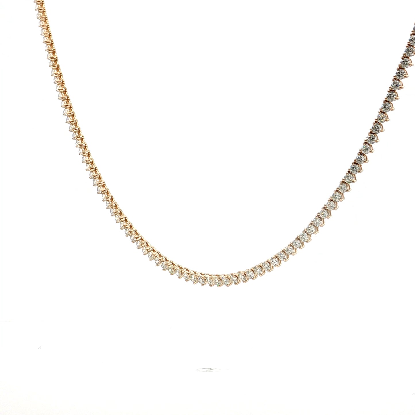 5.21 Diamond Tennis Necklace 14k Yellow Gold