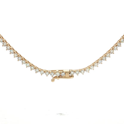 5.21 Diamond Tennis Necklace 14k Yellow Gold