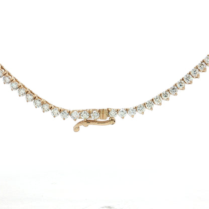 6.12 Round Brilliant Diamond Tennis Necklace 14k