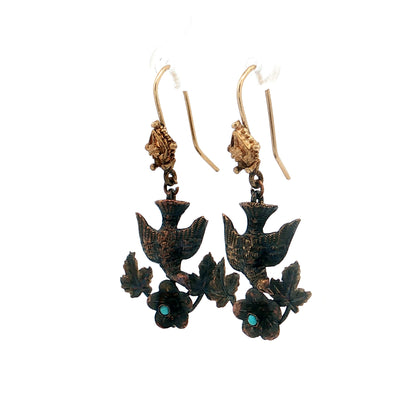 Antique Victorian Butterfly Earring & Brooch Set 14/10k