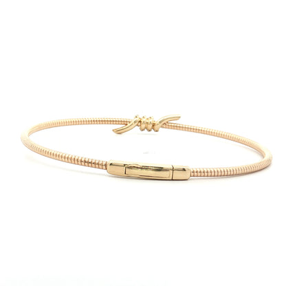 .22 Diamond Pave Bangle Bracelet 14k Rose Gold