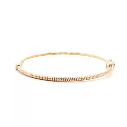 .22 Diamond Pave Bangle Bracelet 14k Rose Gold