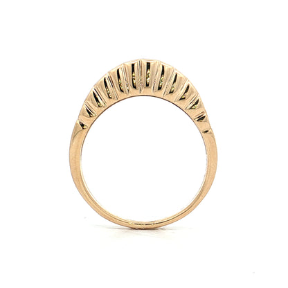 Wavy Scalloped Stacking Ring 14k Yellow Gold