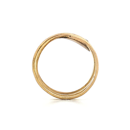 .06 Antique Victorian Diamond Snake Cocktail Ring 18k