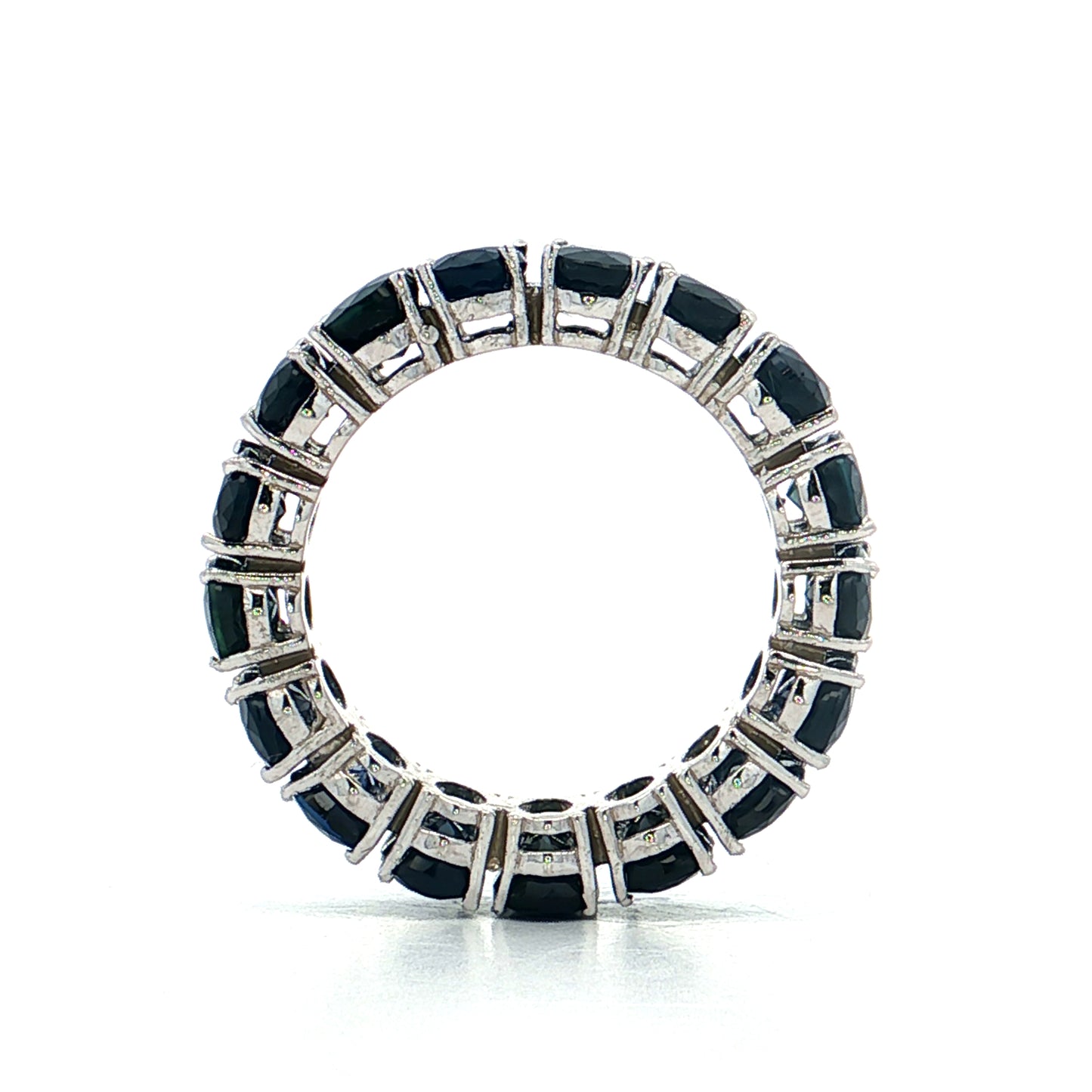 9 Carat Oval Sapphire Eternity Band 14k White Gold