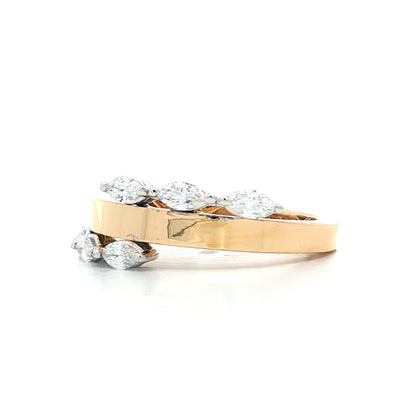 .48 Marquise Diamond Cocktail Ring Two-Tone 18k