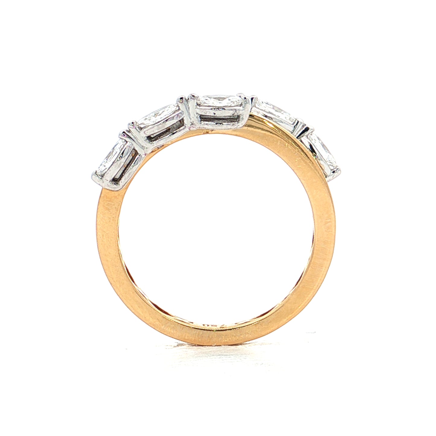 .48 Marquise Diamond Cocktail Ring Two-Tone 18k