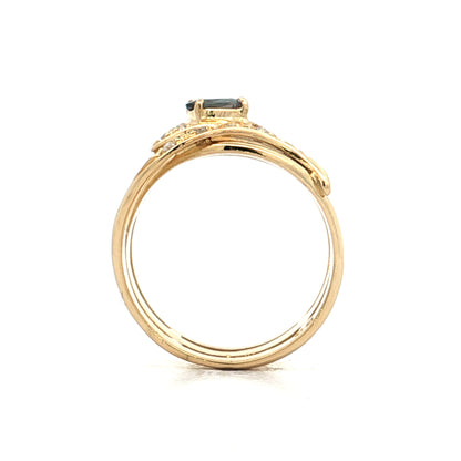 .35 Alexandrite & Diamond Snake Cocktail Ring 18k