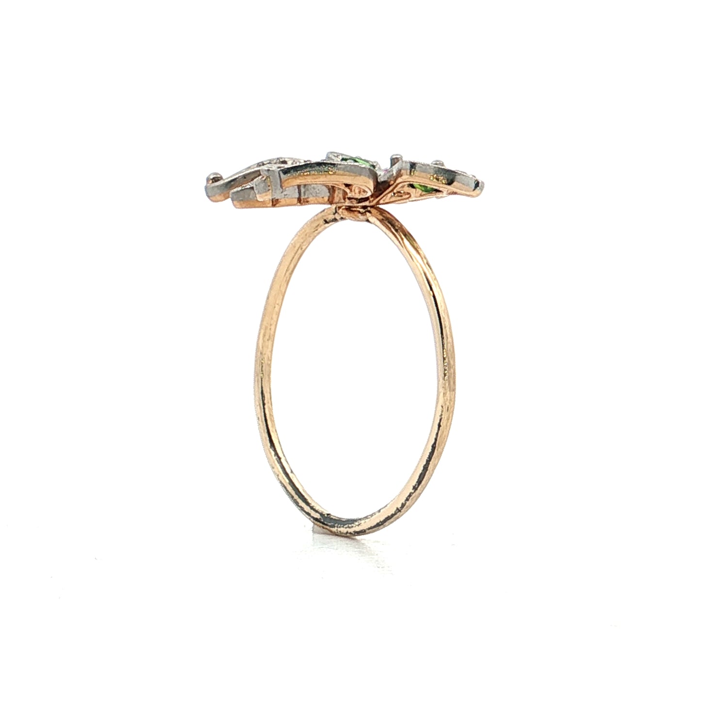 .15 Victorian Gemstone Butterfly Cocktail Ring 14k