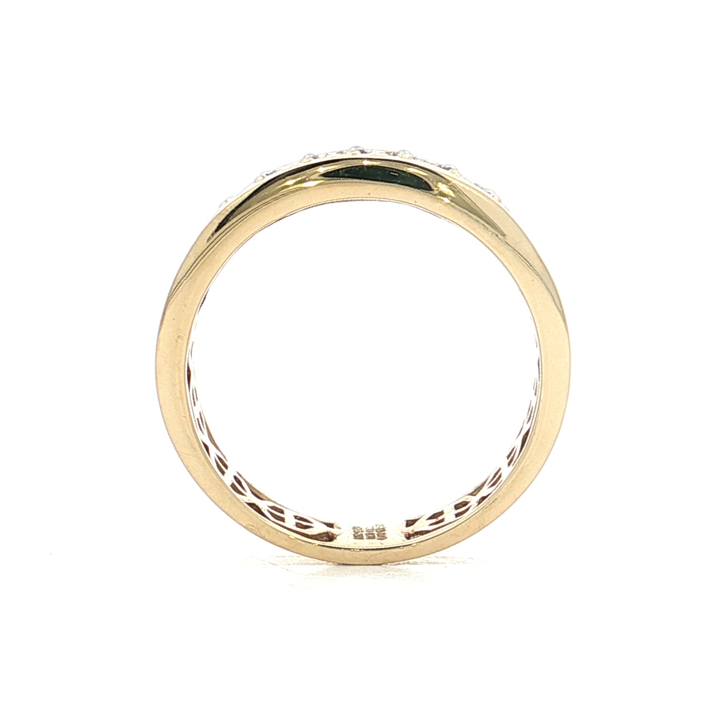 .78 Wide Diamond Stacking Ring 14k Yellow Gold