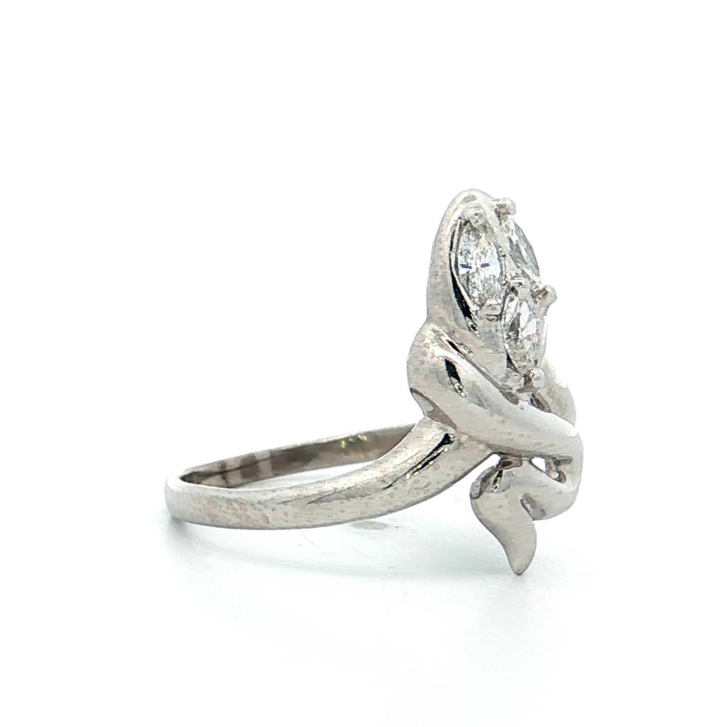 .25 Diamond Snake Cocktail Ring 18k White Gold