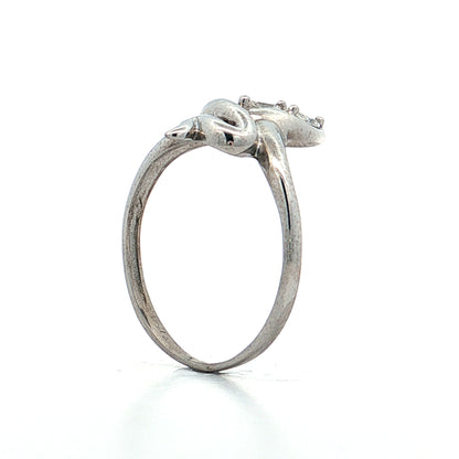 .25 Diamond Snake Cocktail Ring 18k White Gold