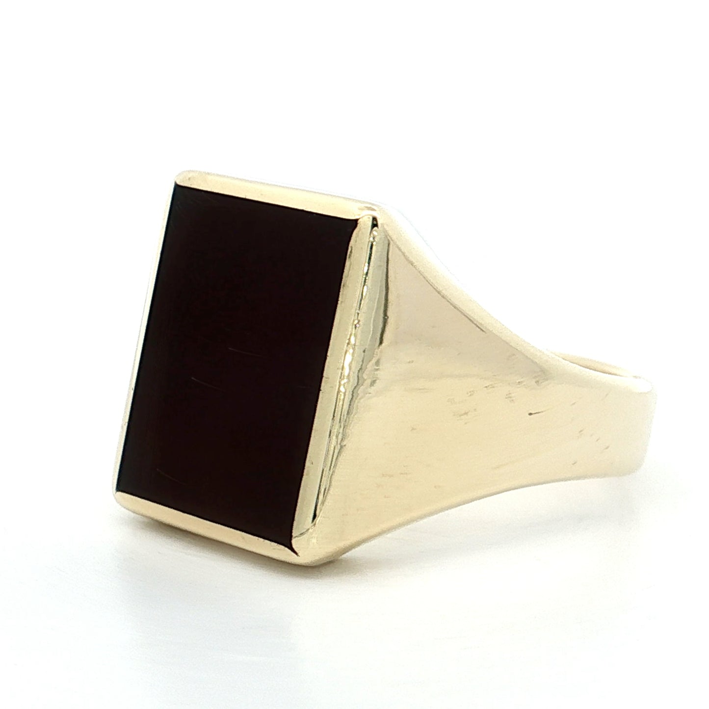 Vintage Mens Carnelian Signet Ring 14k Yellow Gold