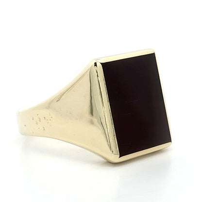 Vintage Mens Carnelian Signet Ring 14k Yellow Gold