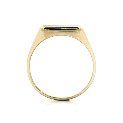 Vintage Mens Carnelian Signet Ring 14k Yellow Gold