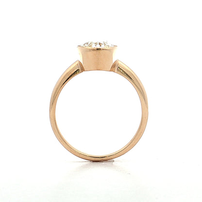 3 Carat GIA Moval Diamond Engagement Ring 14k