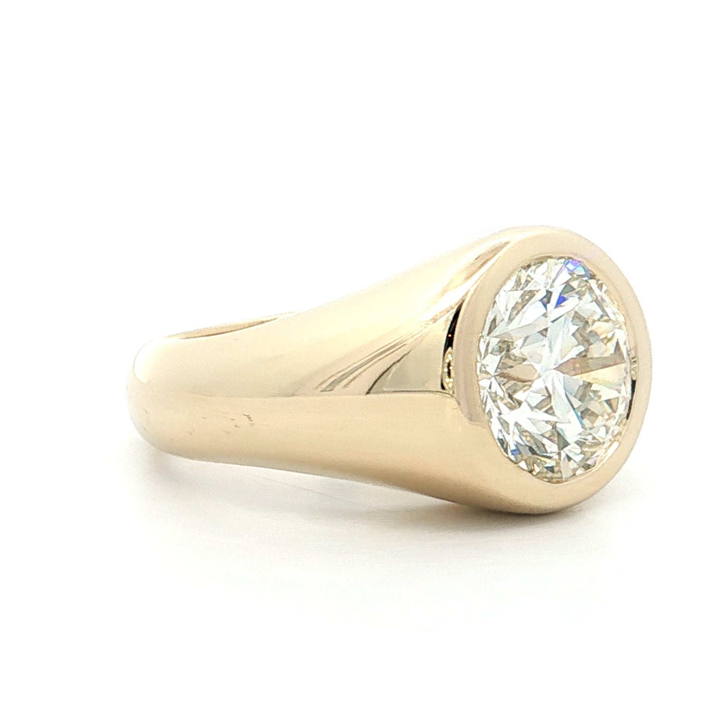 4 Carat GIA Transitional Cut Diamond Engagement Ring 14k