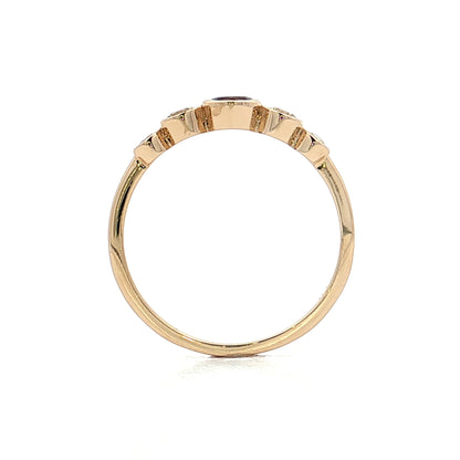 .25 Pink Tourmaline & Diamond Stacking Ring 14k