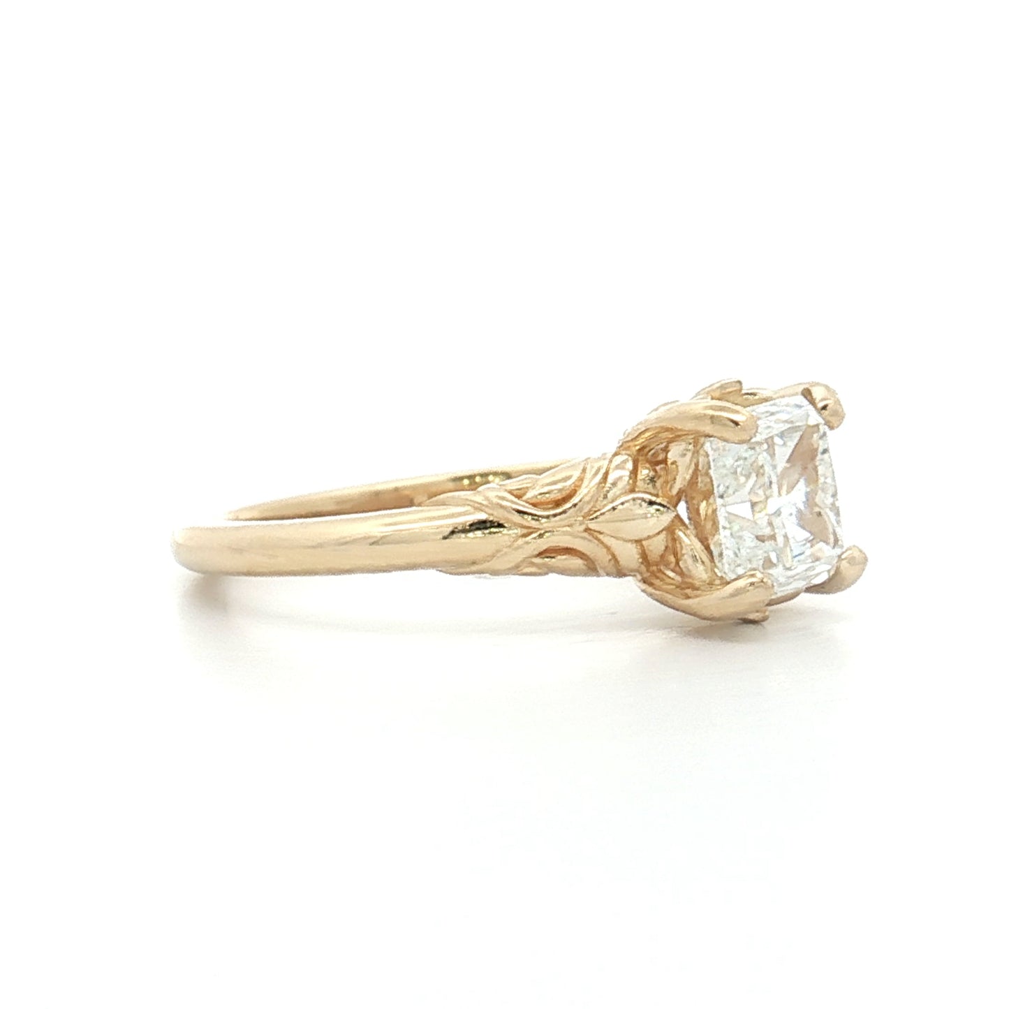 1.01 GIA Radiant Cut Diamond Engagement Ring 14k