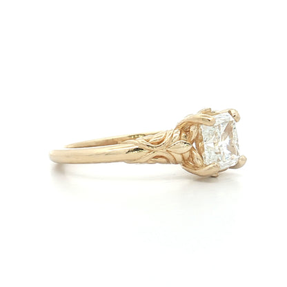 1.01 GIA Radiant Cut Diamond Engagement Ring 14k