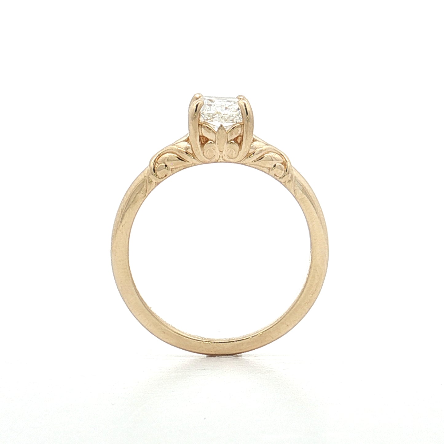 1.01 GIA Radiant Cut Diamond Engagement Ring 14k