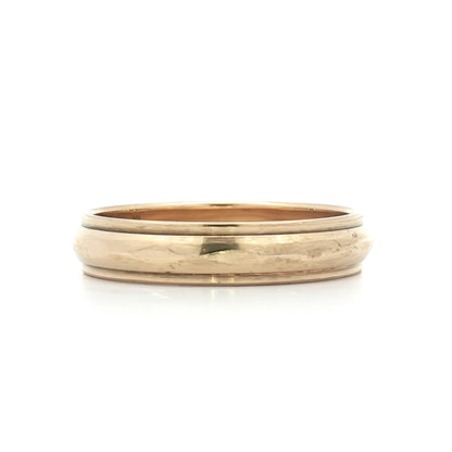 Vintage Mens 5mm Step Edge Wedding Band 14k