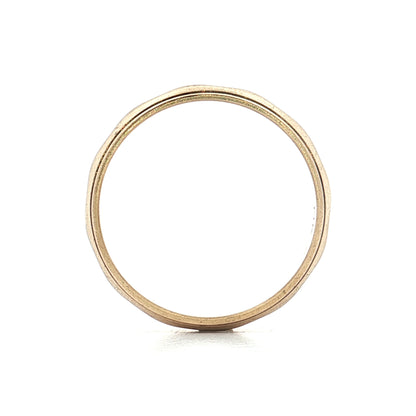Vintage Mens 5mm Step Edge Wedding Band 14k