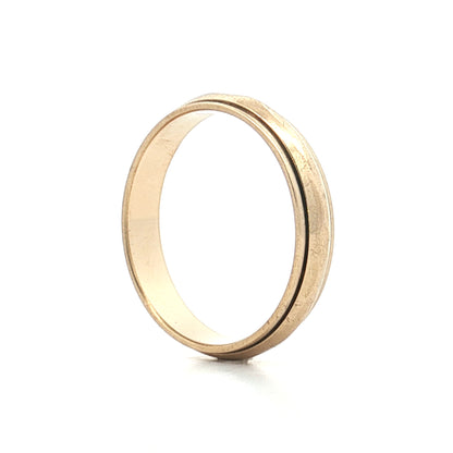 Vintage Mens 5mm Step Edge Wedding Band 14k