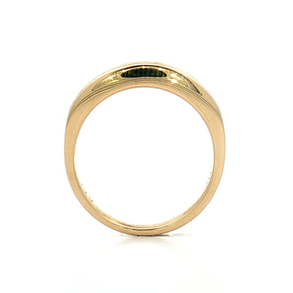 Carre Cut Sapphire & Diamond Wedding Band 18k