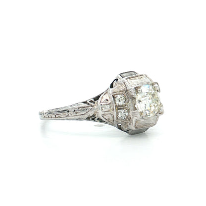 .50 Antique European Diamond Engagement Ring 18k