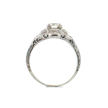 .50 Antique European Diamond Engagement Ring 18k