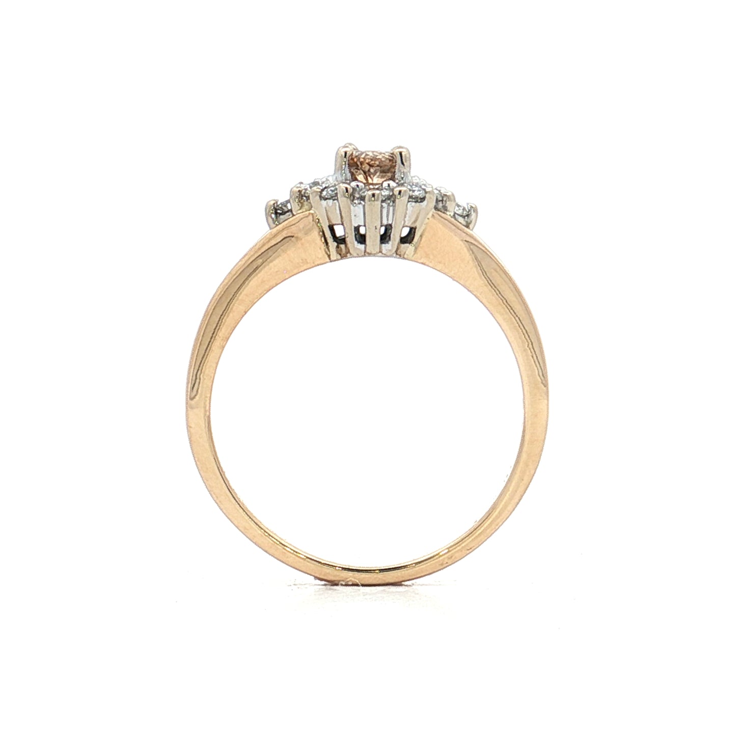 .40 Marquise Cognac Diamond Engagement Ring 14k