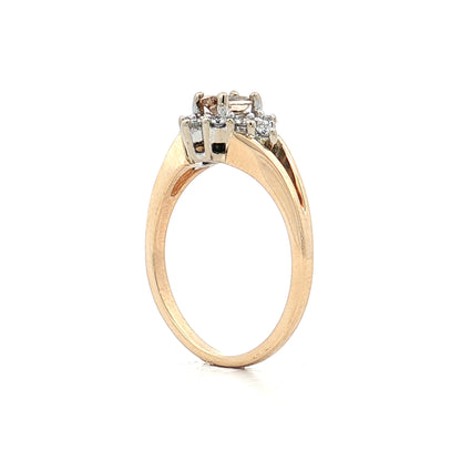 .40 Marquise Cognac Diamond Engagement Ring 14k