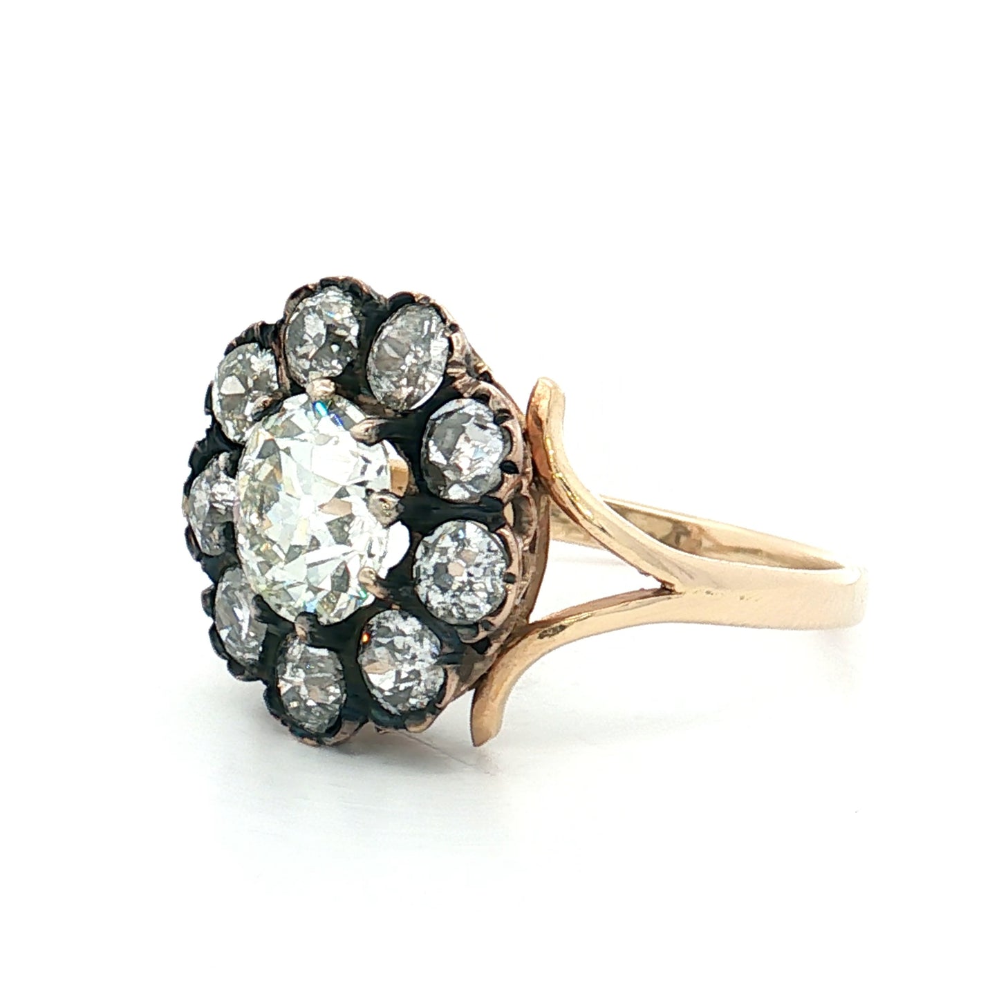 1.52 Victorian European Diamond Engagement Ring 14k/SS