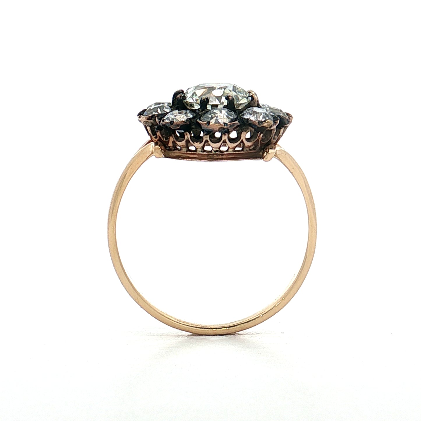 1.52 Victorian European Diamond Engagement Ring 14k/SS