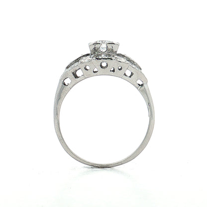 .28 Vintage Deco Transitional Diamond Engagement Ring Platinum