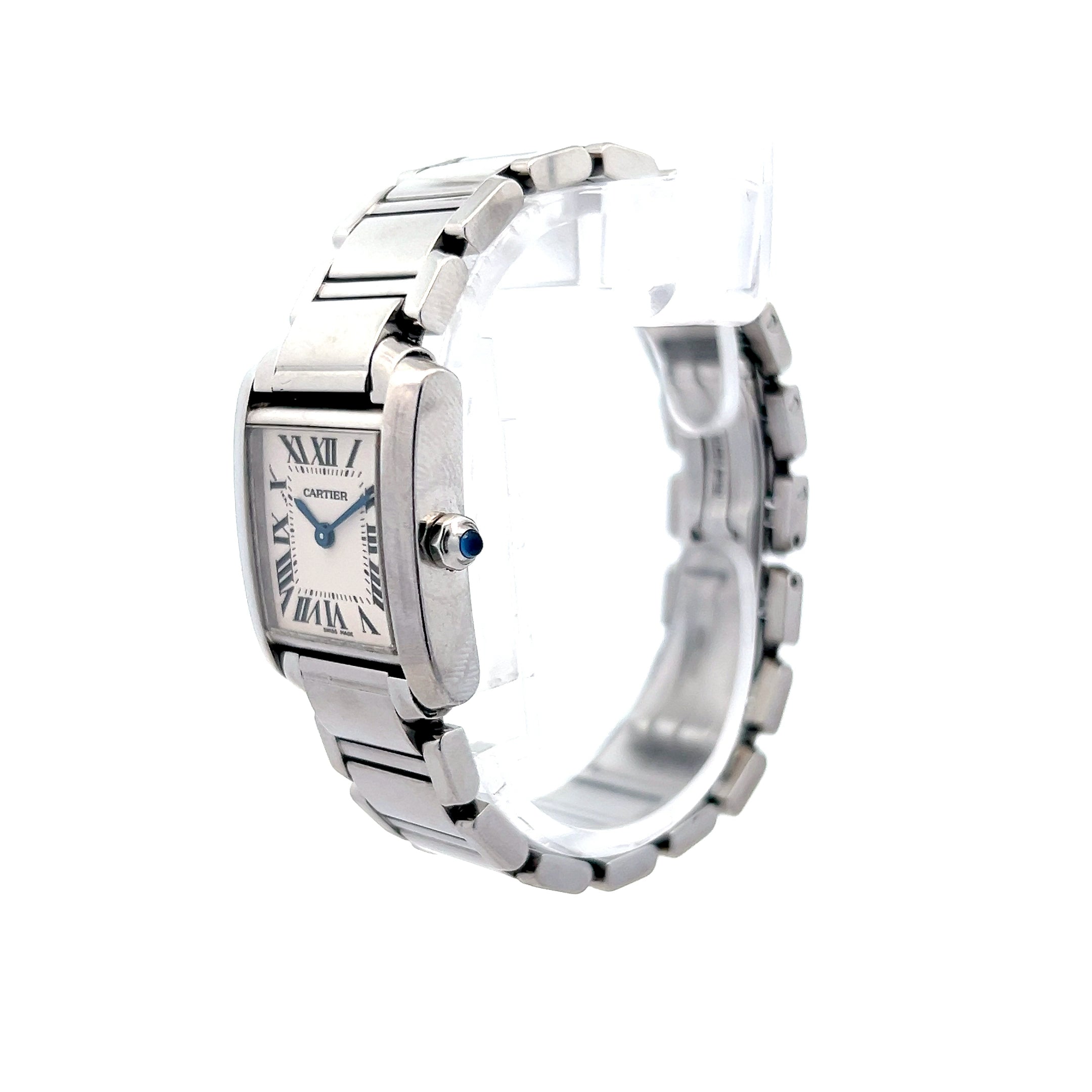 Cartier Tank Francaise Ladies Watch 2384 Stainless Steel