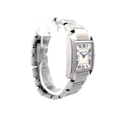 Cartier Tank Francaise Watch 2465 Stainless Steel