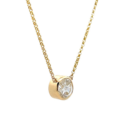 2.98 Round Brilliant Diamond Solitaire Pendant 14k