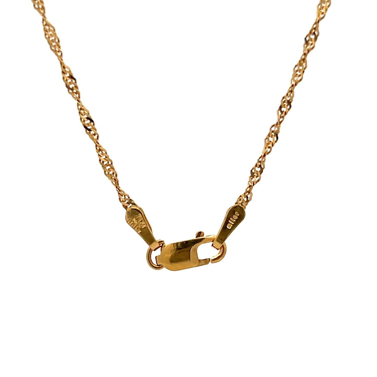 26" Singapore Chain Necklace 18k Yellow Gold