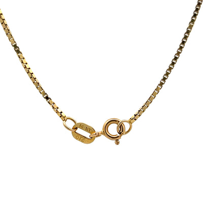 18" Box Chain Necklace 14k Yellow Gold