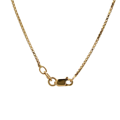 16" Square Link Box Chain Necklace 14k Yellow Gold