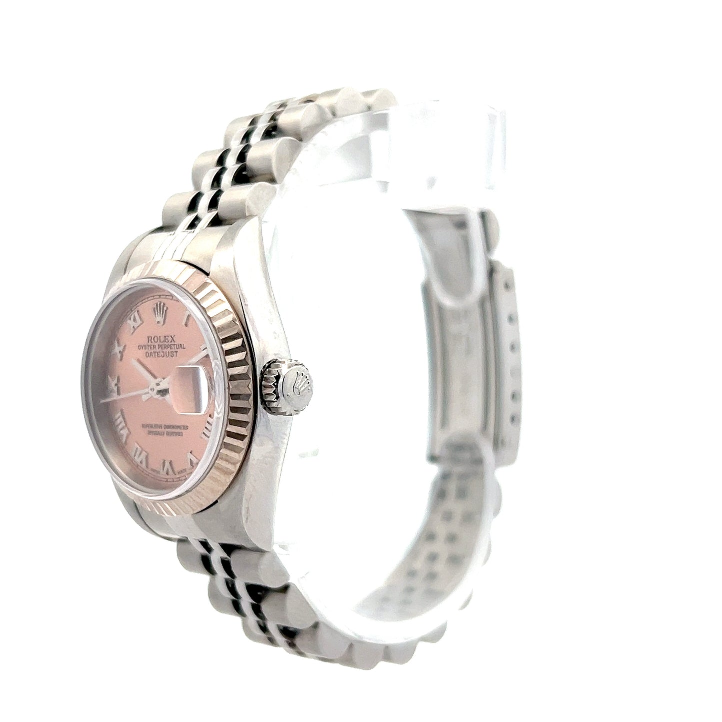 2002 Ladies Rolex Salmon Datejust 26mm 79174 Stainless Steel