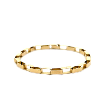 Paperclip Necklace & Bracelet in 14k Yellow Gold