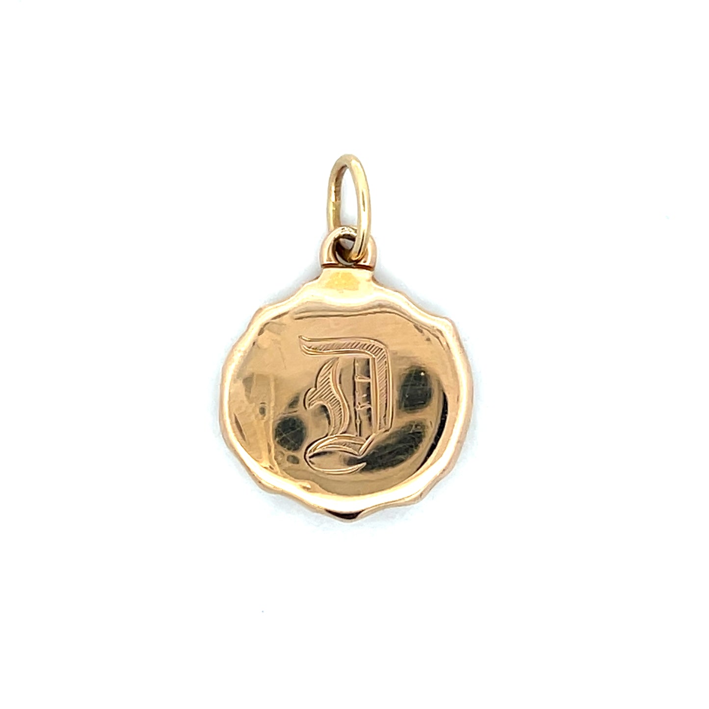 .02 Antique Victorian Leo Zodiac Lion Pendant 14k