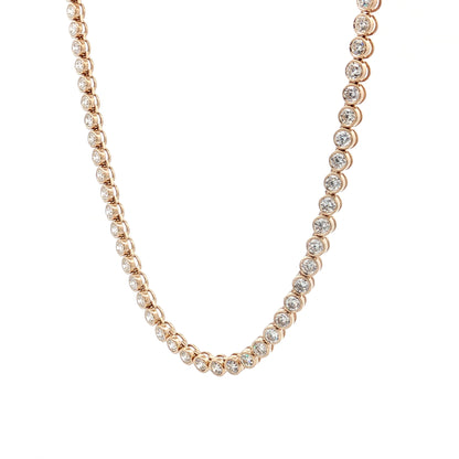 8.80 Round Diamond Tennis Necklace in 14k
